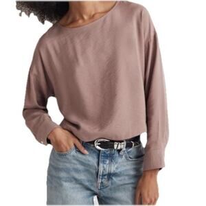 Madewell Relaxed Tulip-Back Top Mauve Size Small New with tags